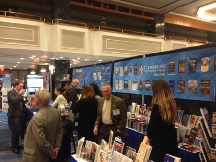The Cambridge University Press booth at the 2015 AHA annual meeting.
